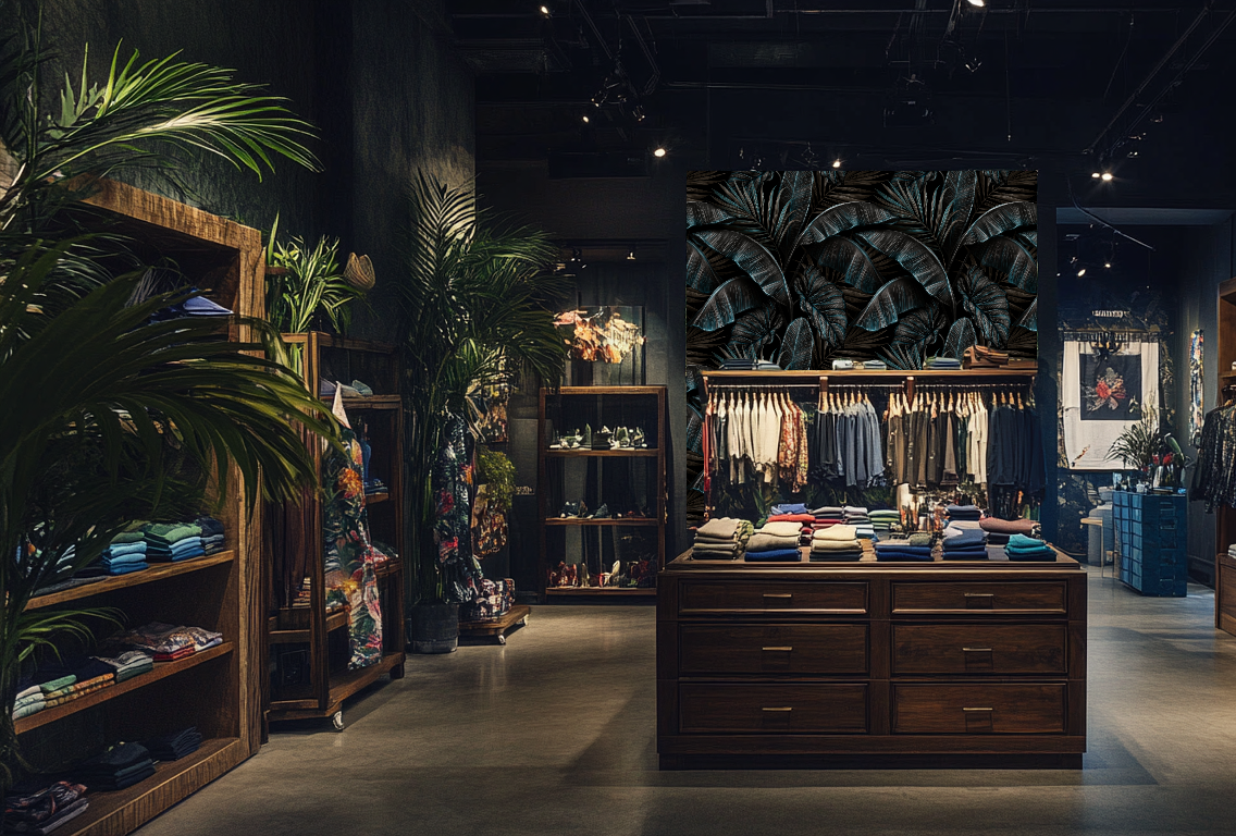 Midnight Jungle Tapete schwarze Dschungel Tapete Boutique Ambiente