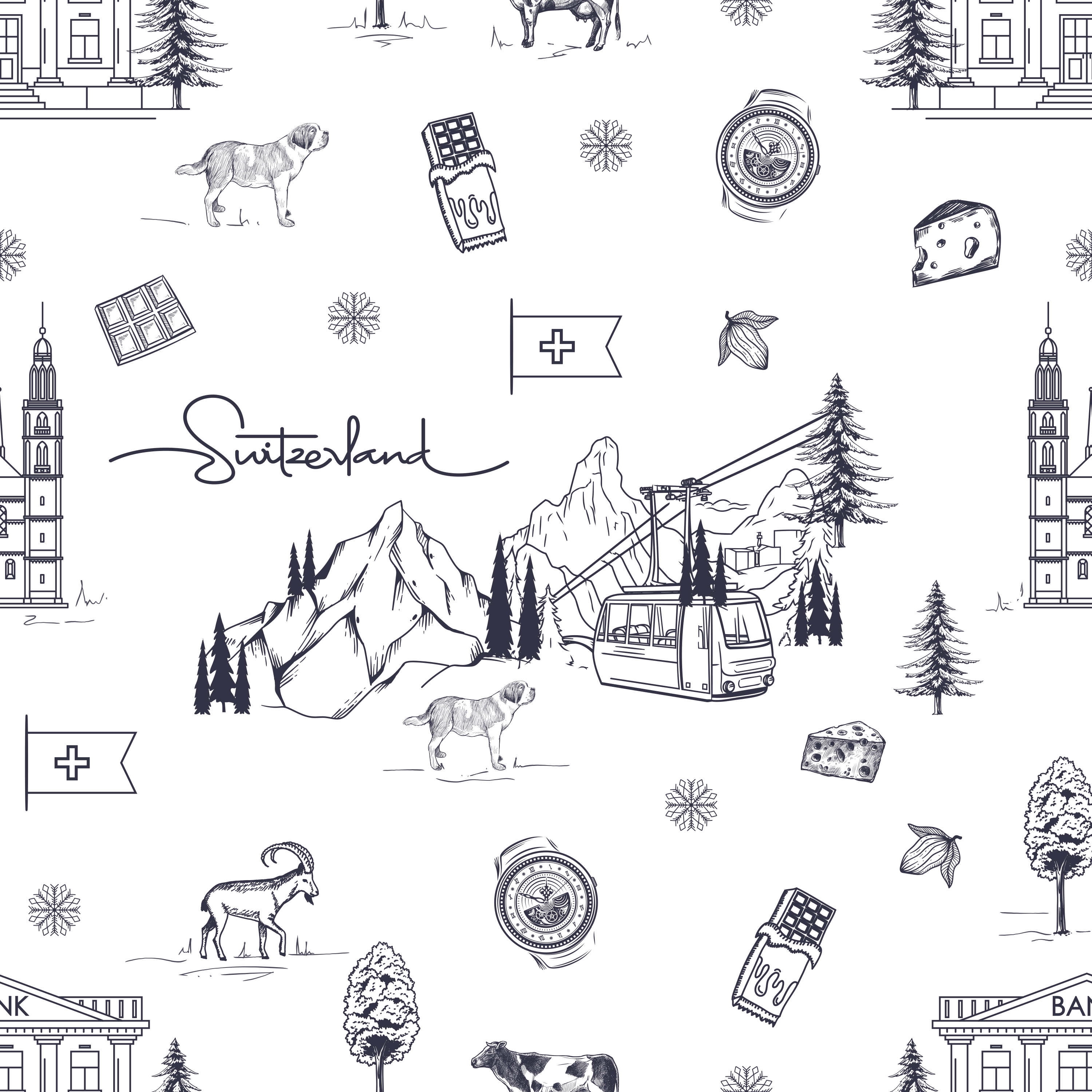 A4-Muster Swiss Essence