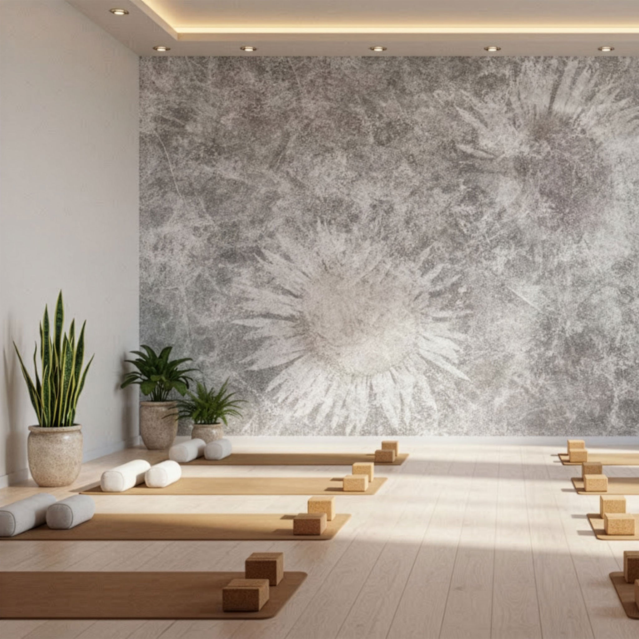 Tapete Alpine Serenity in Yogastudio