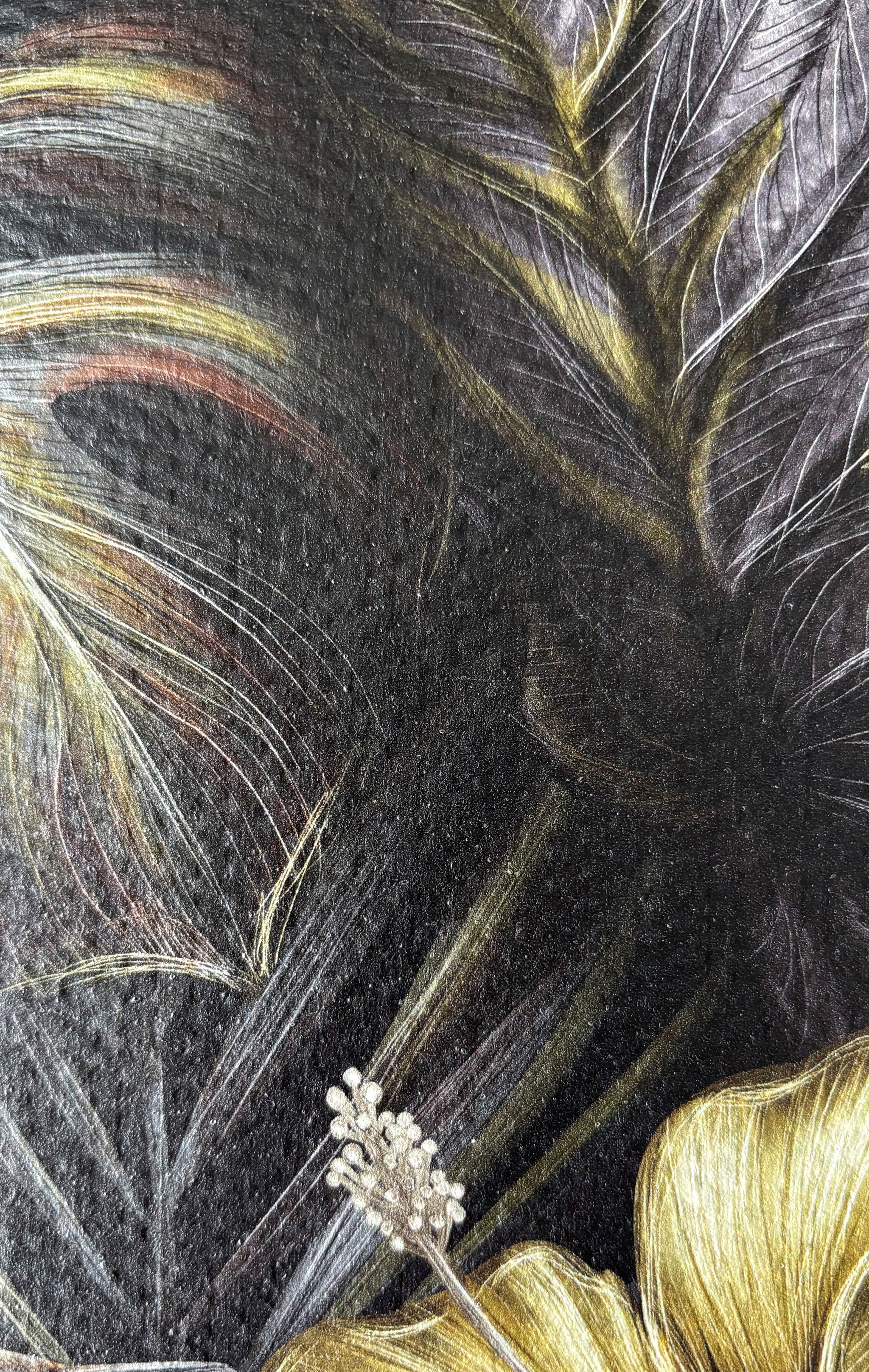 Eden Noir – Exklusive Design-Tapete mit floralen Motiven und exotischen Vögeln