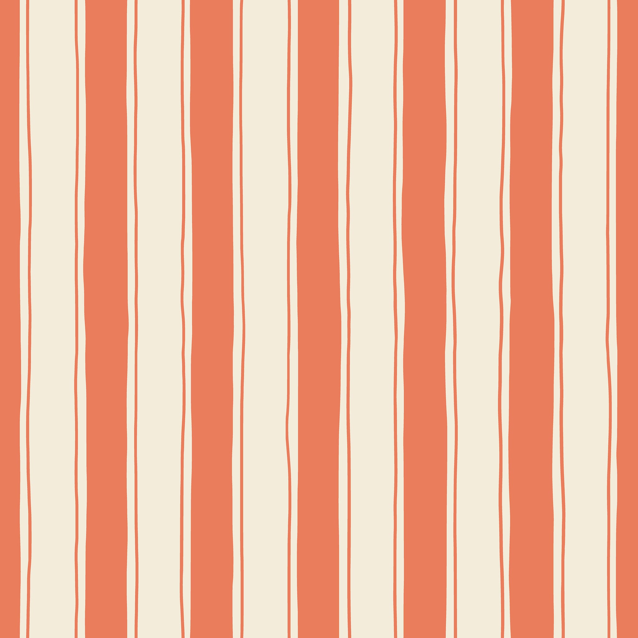 orange-beige Streifentapete Detailansicht