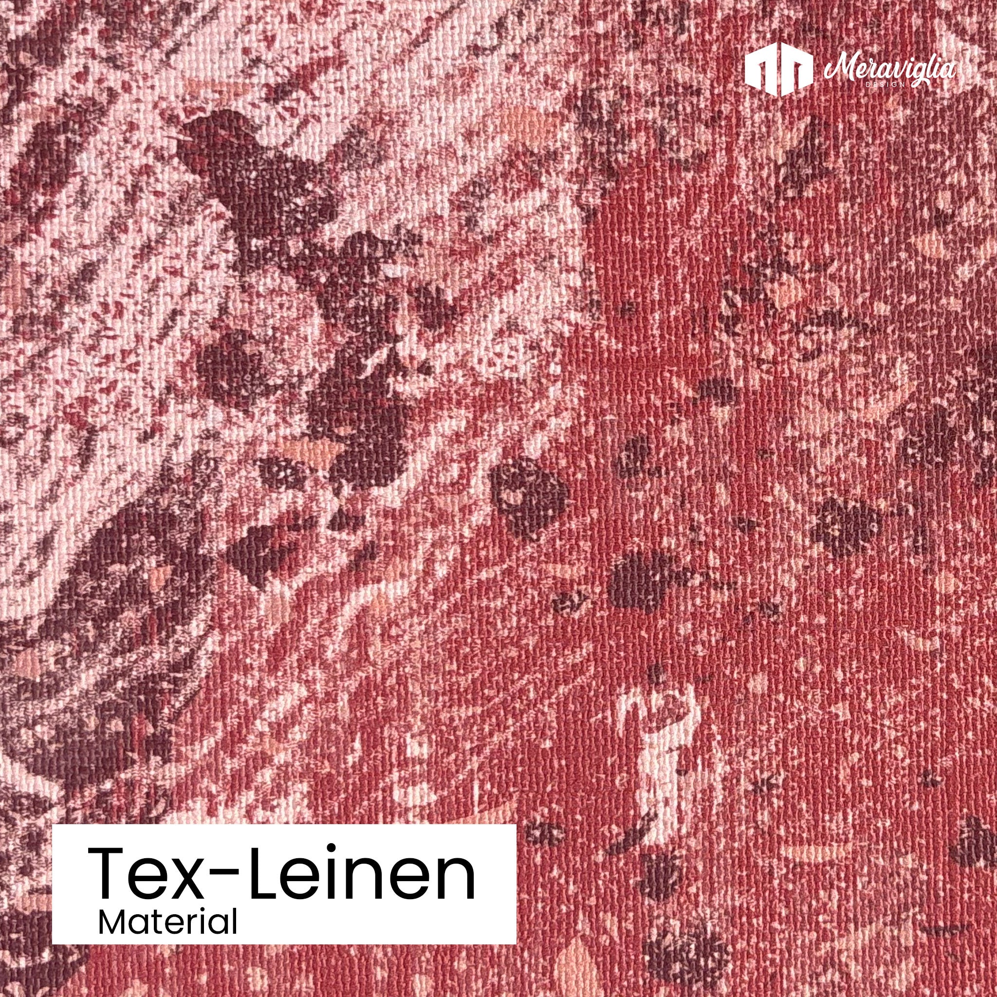 Tapete Red Stone Nr. 2 Detailansicht Material Tex-Leinen