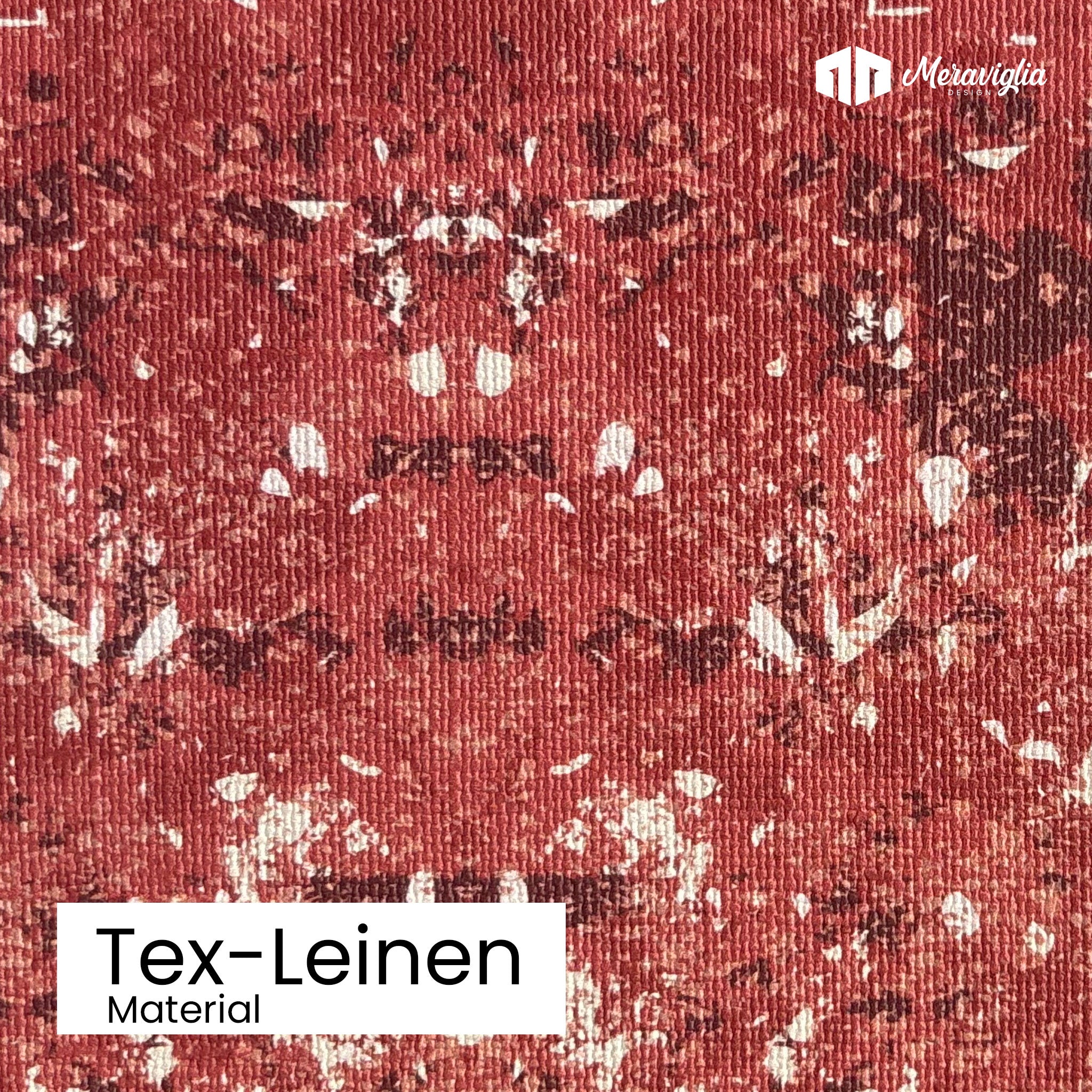 Tapete Red Stone Nr. 5 Detailansicht Material Tex-Leinen
