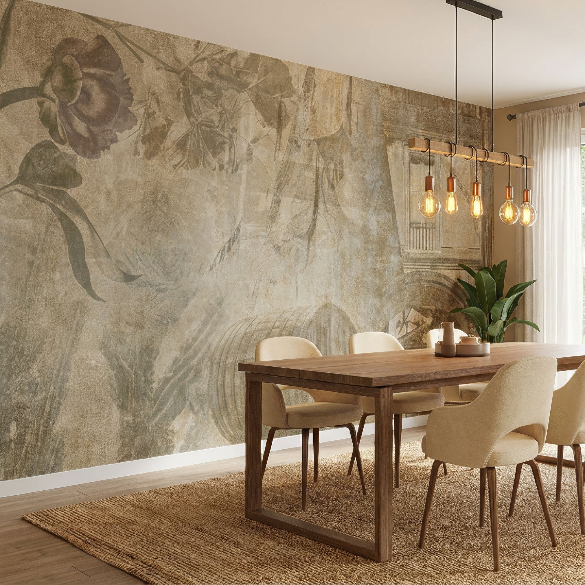 Tapete mit italienischem Flair in Esszimmer