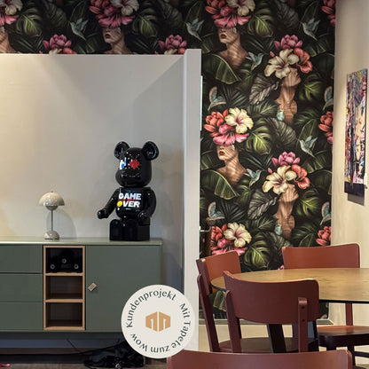 Exotic Goddess Tapete Kundenprojekt Leinen Textur Anwendung