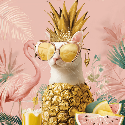 A4-Muster Summer Queen in Rosé