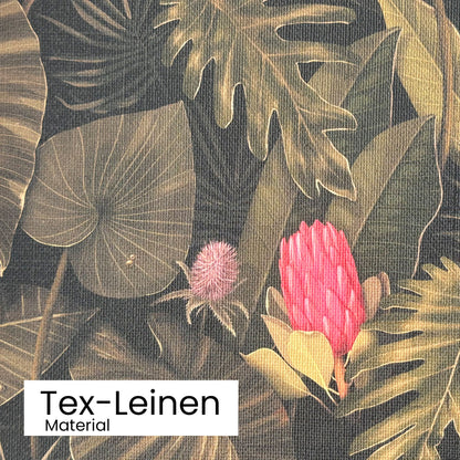 Tapete Botanica Noir Detailansicht Material Tex-Leinen