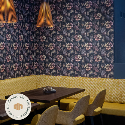Trattoria mit Tapete Eden Noir