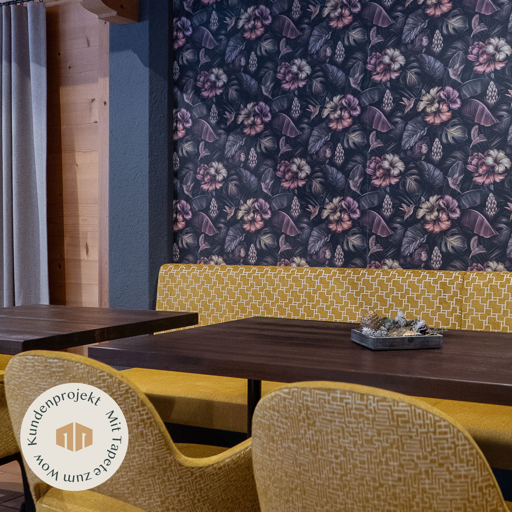 Restaurant mit Tapete Eden Noir