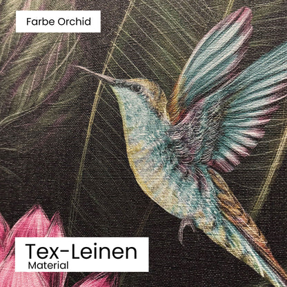 Tapete Exotic Goddess Orchid Detailansicht Material Tex-Leinen