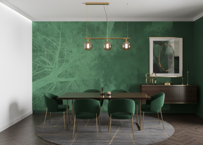 Forest Canopy Grün Tapete Esszimmer grüne Wald Baumkronen