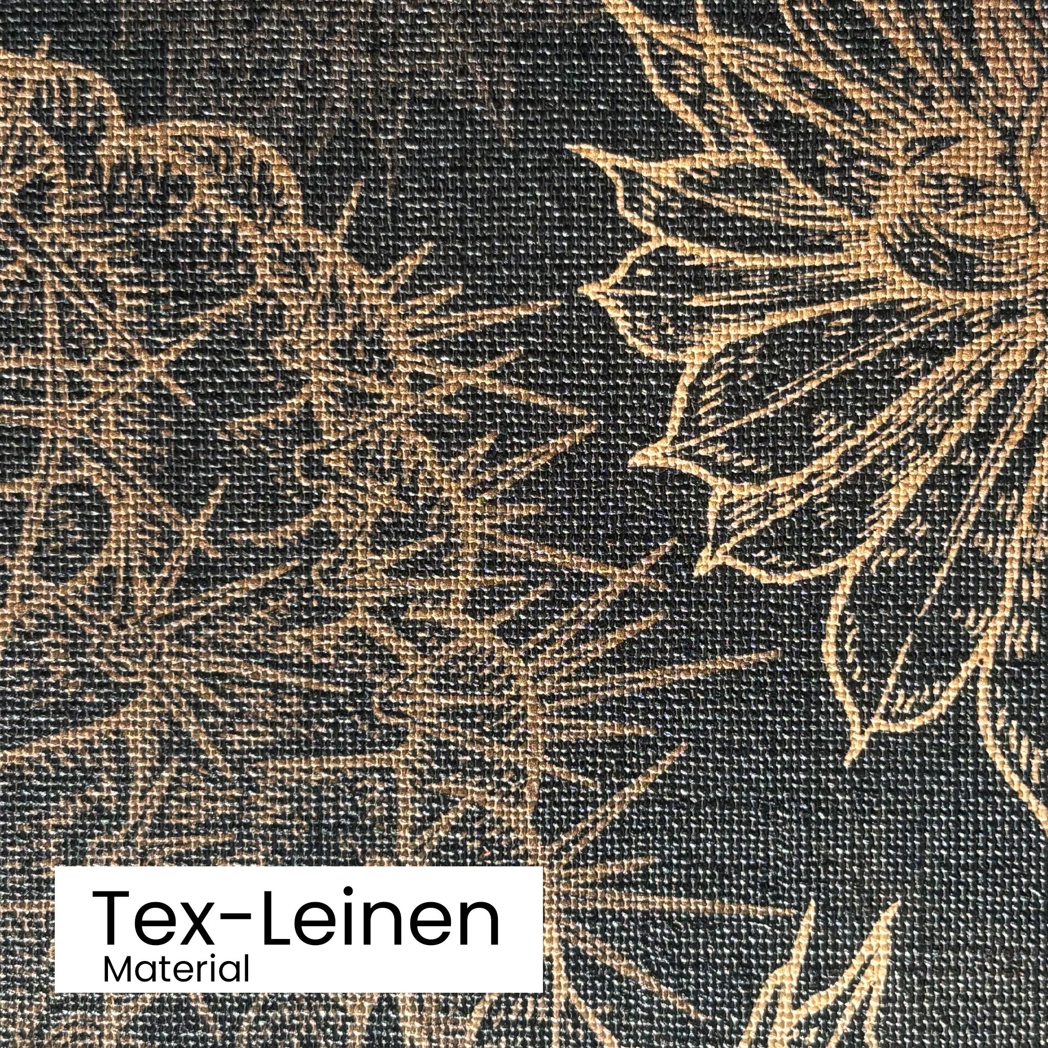Tapete Golden Oasis Detailansicht Material Tex-Leinen