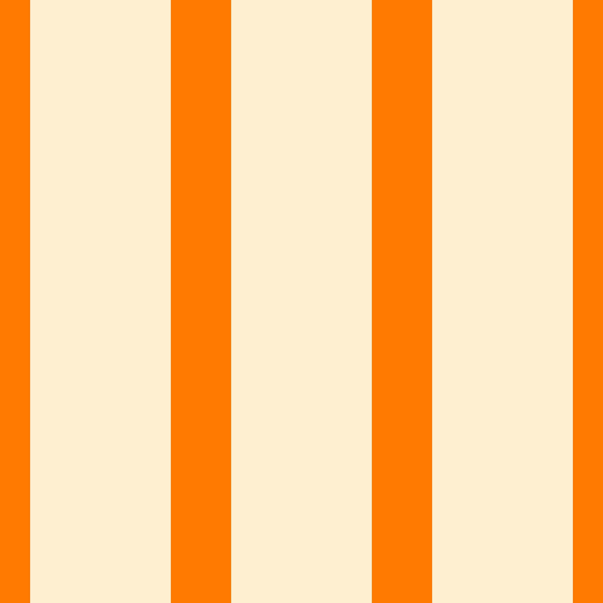 Tapete Linea Tangerina – Retro-Streifen in Tangerine & Creme