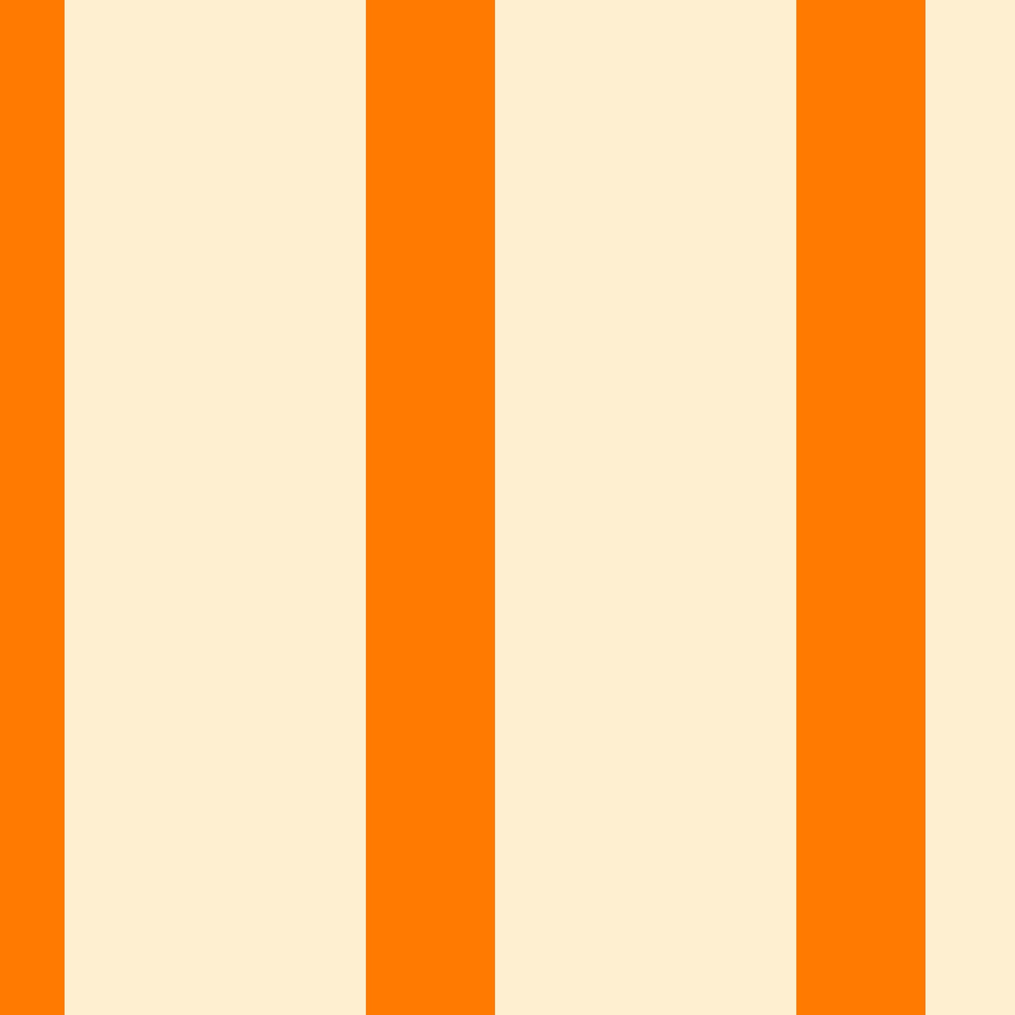 Tapete Linea Tangerina – Retro-Streifen in Tangerine & Creme