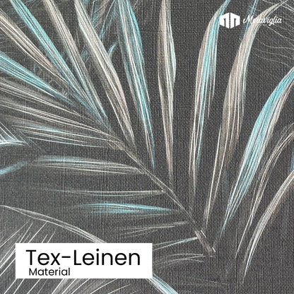 Tapete Midnight Jungle Detailansicht Material Tex-Leinen