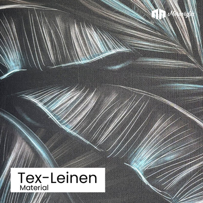 Tapete Midnight Jungle Detailansicht Material Tex-Leinen