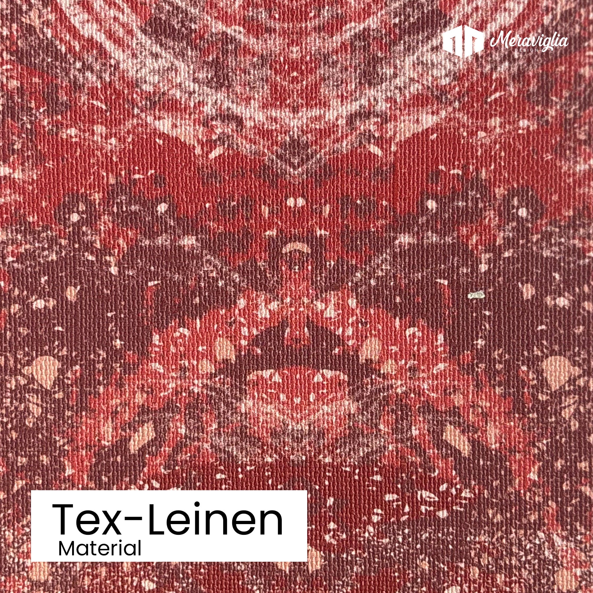 Tapete Red Stone Nr. 1 Detailansicht Material Tex-Leinen