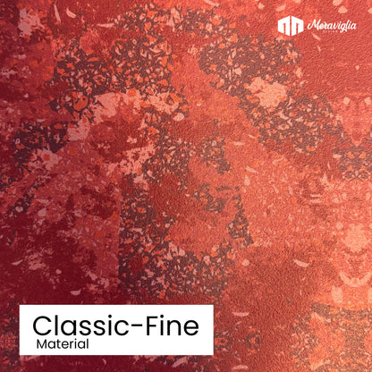 rote Tapete auf Material Classic Fine Detailansicht