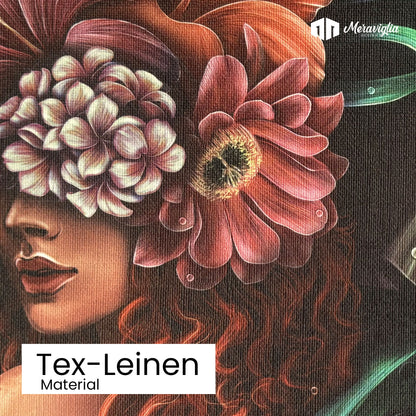 Tapete Tropical Muse Detailansicht Material Tex-Leinen