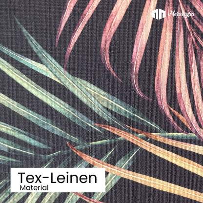 Tapete Tropical Watercolor Detailansicht Material Tex-Leinen