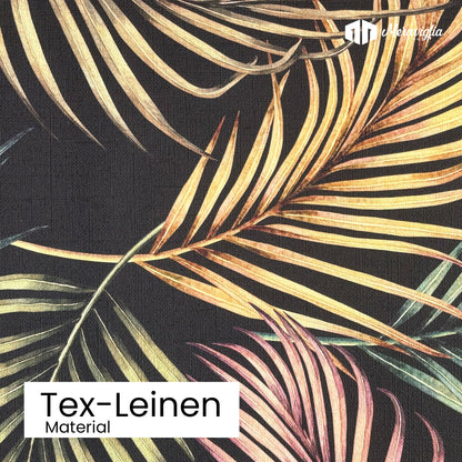 Tapete Tropical Watercolor Detailansicht Material Tex-Leinen