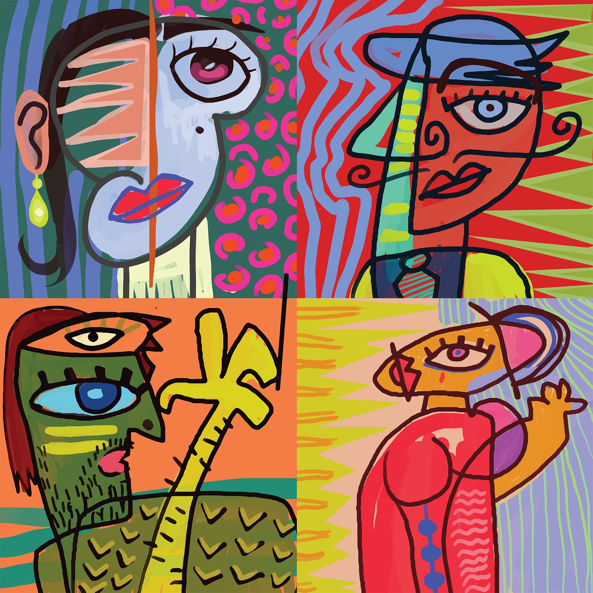 A4-Muster Vector Faces